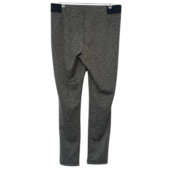 Chaps Sz L Pull-On Ankle Leggings Exposed Elastic on Waist Sides Black Stretchy - Picture 3 of 10